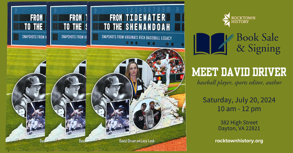 Advertisement of baseball book signing.