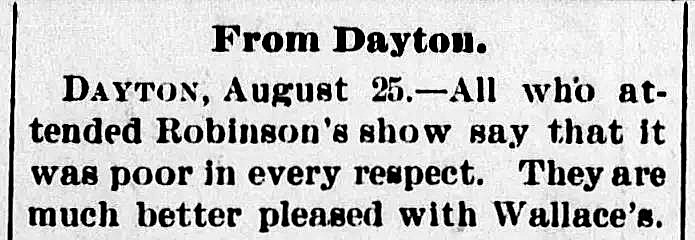 Harrisonburg Evening News, August, 25, 1899, clipping.