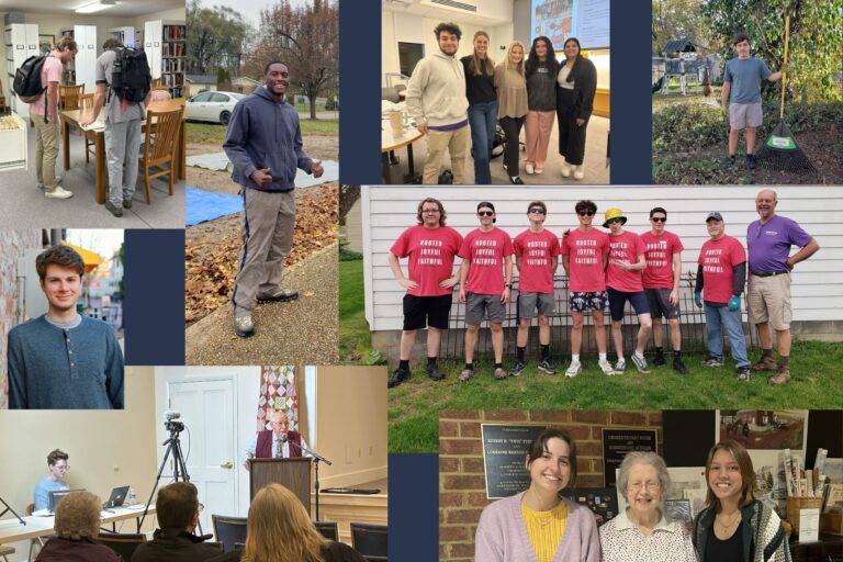 Collage of student volunteers.